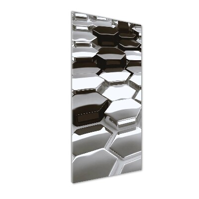 Cuadro de vidrio templado 4mm para pared vertical Abstracción 3D