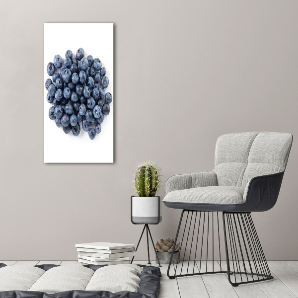 Cuadro decorativo en cristal con canto pulido vertical Bayas