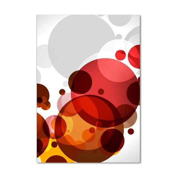 Cuadro de cristal moderno efecto brillo vertical Abstracción circular