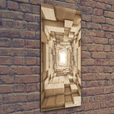 Cuadro decorativo en cristal con canto pulido vertical Abstracción