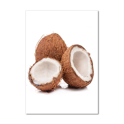 Cuadro de cristal moderno efecto brillo vertical Coco