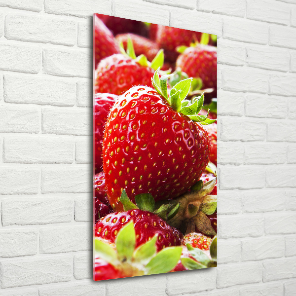 Cuadro decorativo en cristal con canto pulido vertical fresas