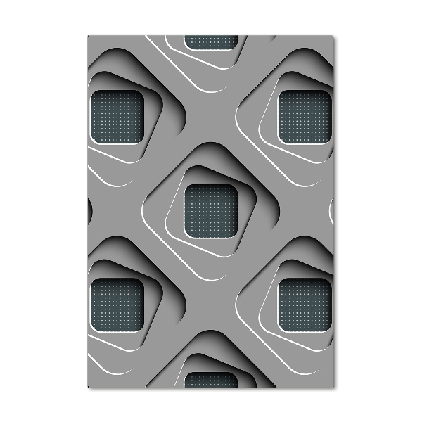 Fotocuadro de cristal elegante para hogar vertical Abstracción 3D