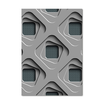 Fotocuadro de cristal elegante para hogar vertical Abstracción 3D