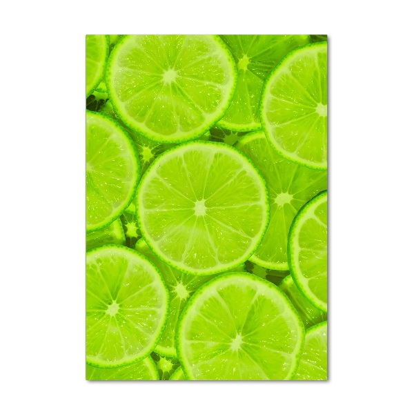 Cuadro de cristal moderno efecto brillo vertical Limas