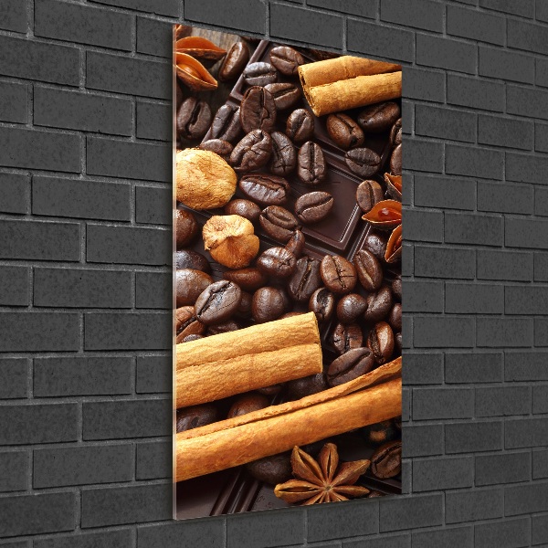 Fotocuadro de cristal elegante para hogar vertical Chocolate oscuro