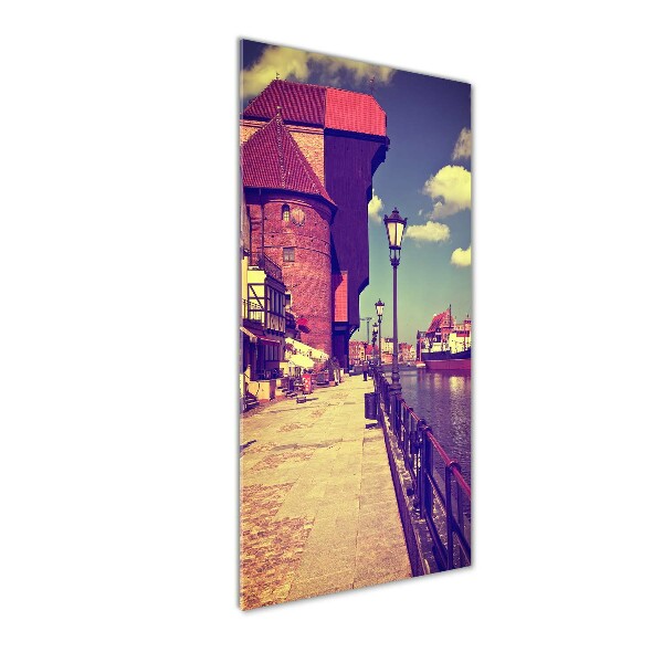 Fotocuadro de cristal elegante para hogar vertical Gdansk, Polonia