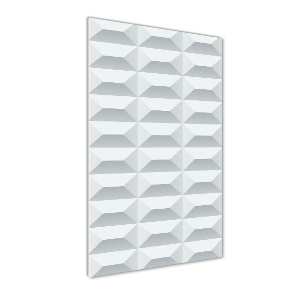 Cuadro decorativo en cristal con canto pulido vertical Fondo geométrico