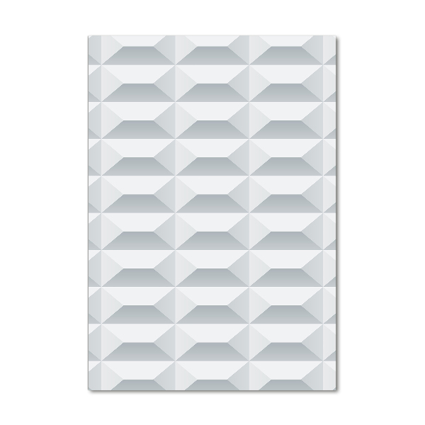 Cuadro decorativo en cristal con canto pulido vertical Fondo geométrico