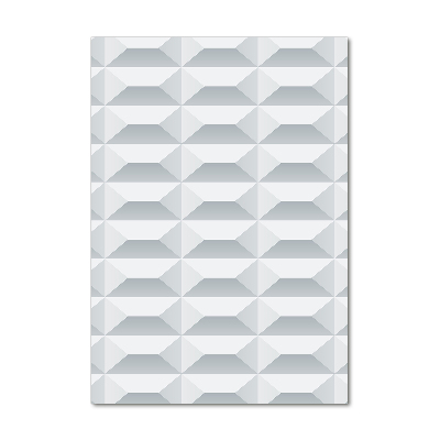 Cuadro decorativo en cristal con canto pulido vertical Fondo geométrico