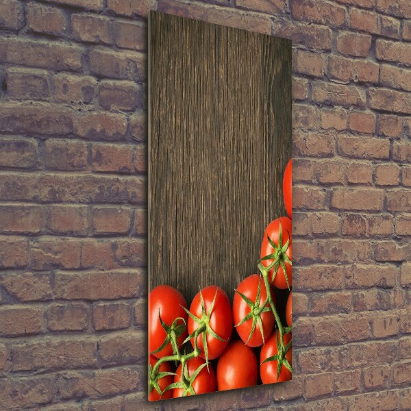 Cuadro de vidrio templado 4mm para pared vertical Tomates