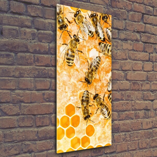 Fotocuadro de cristal elegante para hogar vertical Abejas obreras