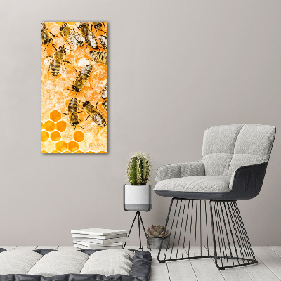 Fotocuadro de cristal elegante para hogar vertical Abejas obreras