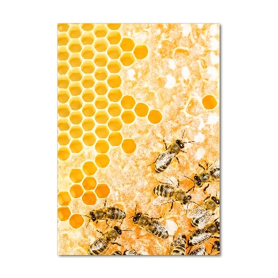 Fotocuadro de cristal elegante para hogar vertical Abejas obreras