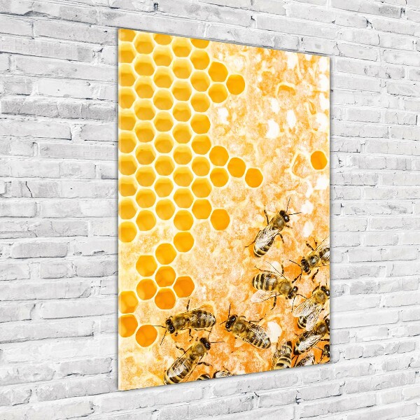 Fotocuadro de cristal elegante para hogar vertical Abejas obreras