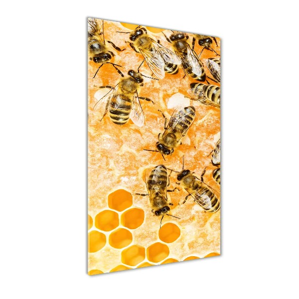 Fotocuadro de cristal elegante para hogar vertical Abejas obreras