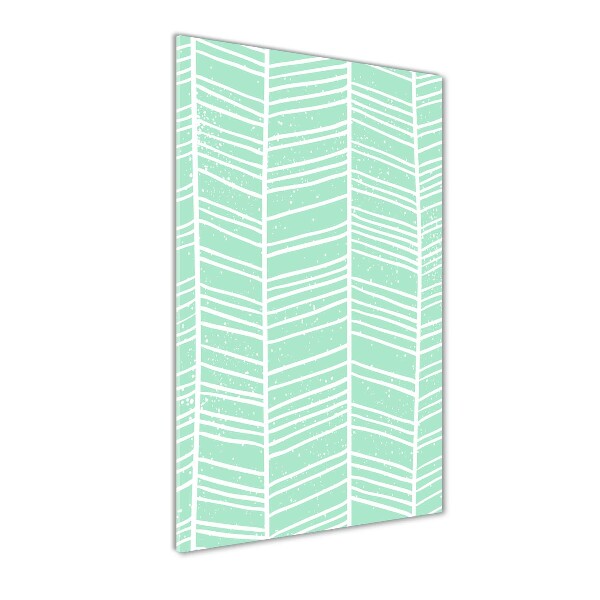 Fotocuadro de cristal elegante para hogar vertical Patrón de espiga