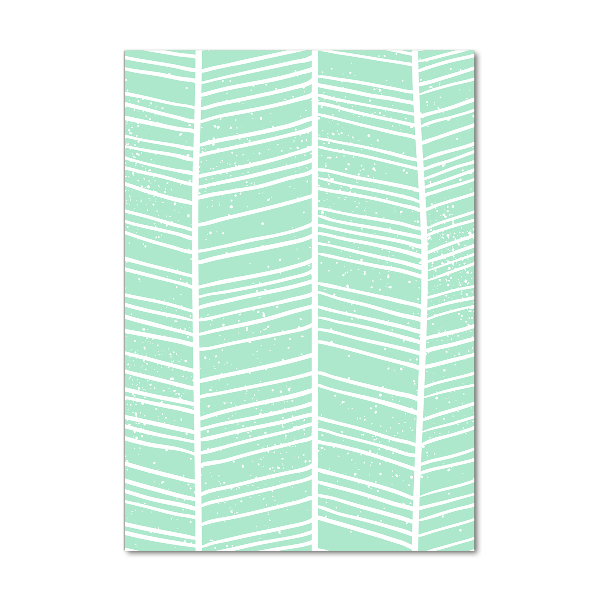 Fotocuadro de cristal elegante para hogar vertical Patrón de espiga