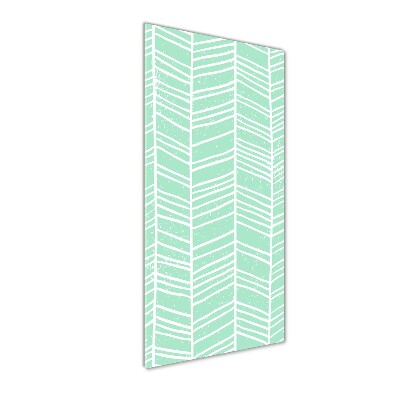 Fotocuadro de cristal elegante para hogar vertical Patrón de espiga