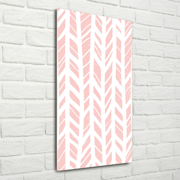 Cuadro de cristal moderno efecto brillo vertical Patrón de espiga