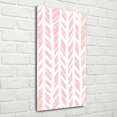 Cuadro de cristal moderno efecto brillo vertical Patrón de espiga