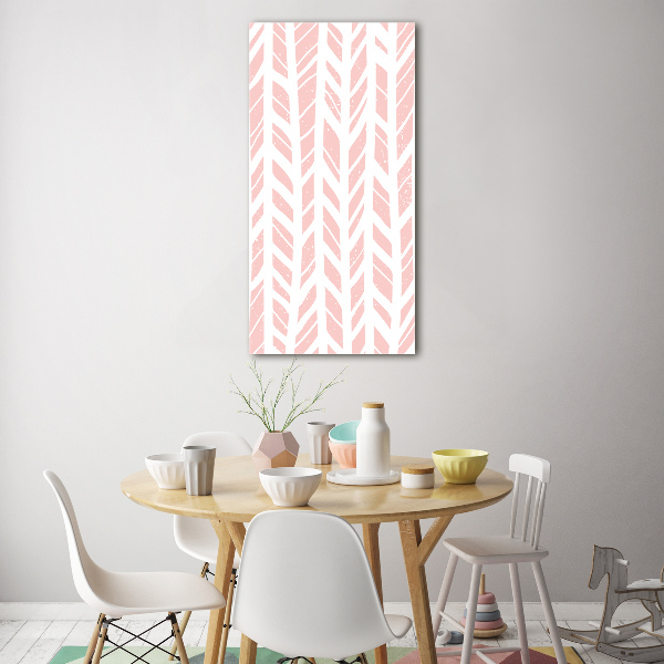 Cuadro de cristal moderno efecto brillo vertical Patrón de espiga