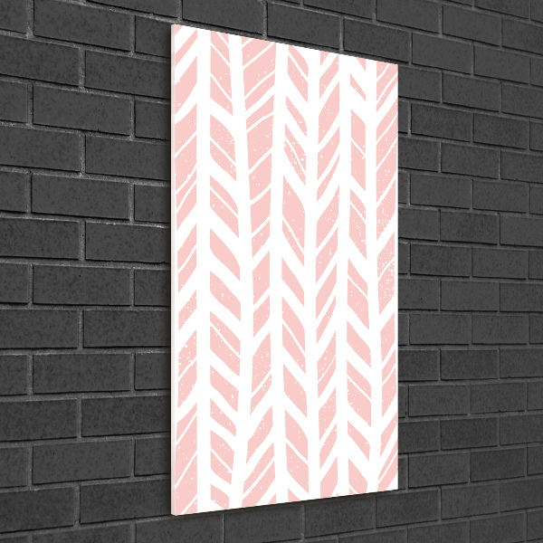 Cuadro de cristal moderno efecto brillo vertical Patrón de espiga