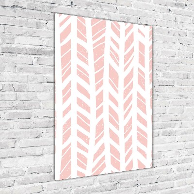 Cuadro de cristal moderno efecto brillo vertical Patrón de espiga