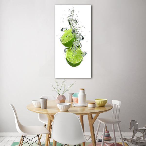 Cuadro de cristal moderno efecto brillo vertical Limas