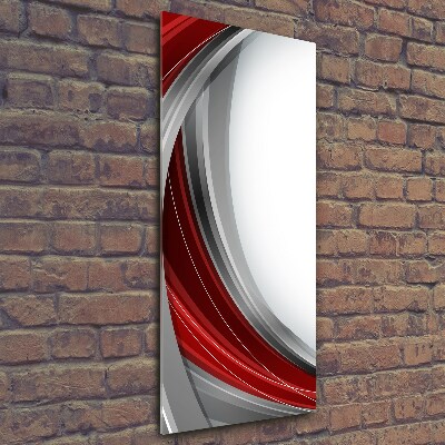 Cuadro de cristal moderno efecto brillo vertical Fondo de ondas