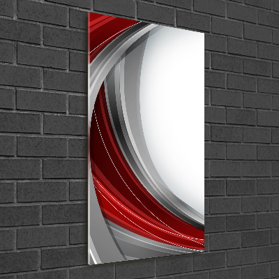 Cuadro de cristal moderno efecto brillo vertical Fondo de ondas