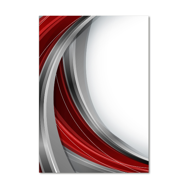 Cuadro de cristal moderno efecto brillo vertical Fondo de ondas