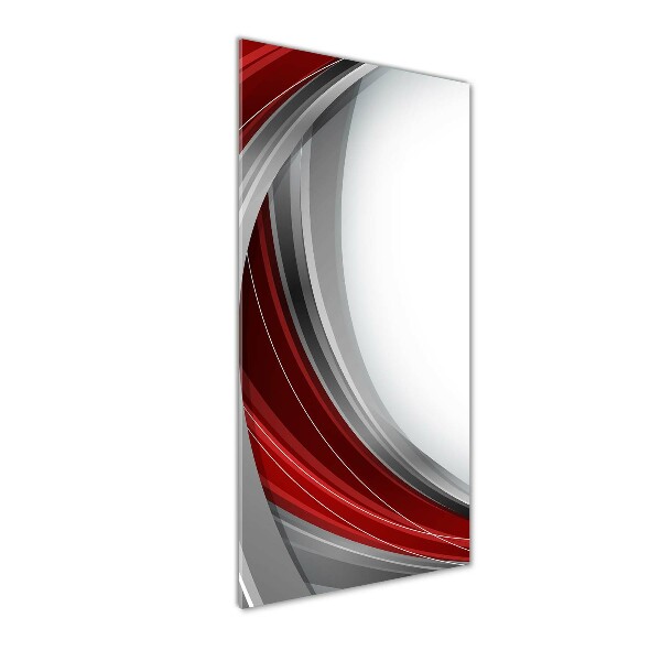 Cuadro de cristal moderno efecto brillo vertical Fondo de ondas