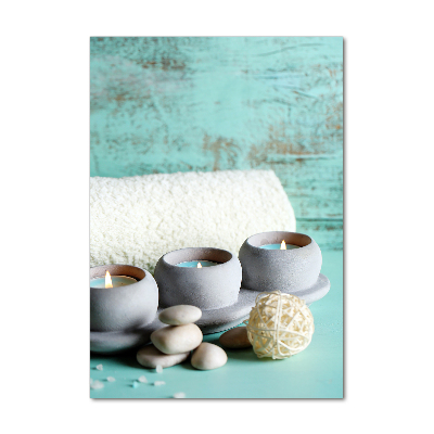 Fotocuadro de cristal elegante para hogar vertical Velas