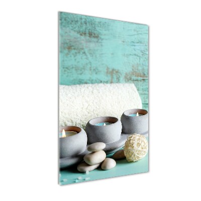 Fotocuadro de cristal elegante para hogar vertical Velas