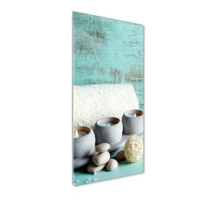 Fotocuadro de cristal elegante para hogar vertical Velas