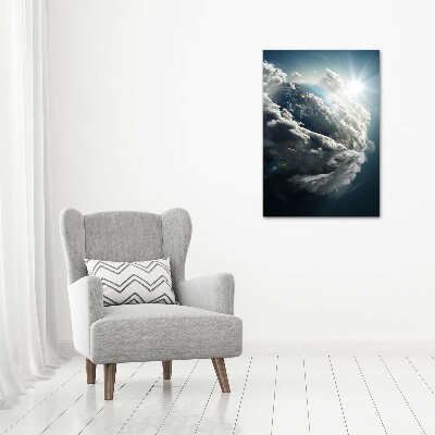 Foto obraz zdjęcie na szkle pionowy Planeta Ziemia