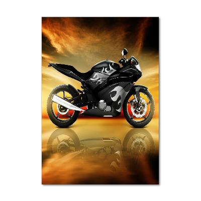 Cuadro de vidrio templado 4mm para pared vertical Moto