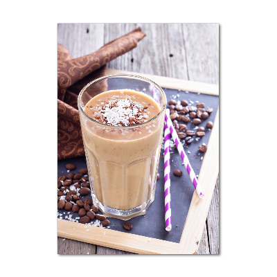 Cuadro de cristal moderno efecto brillo vertical Cóctel de chocolate