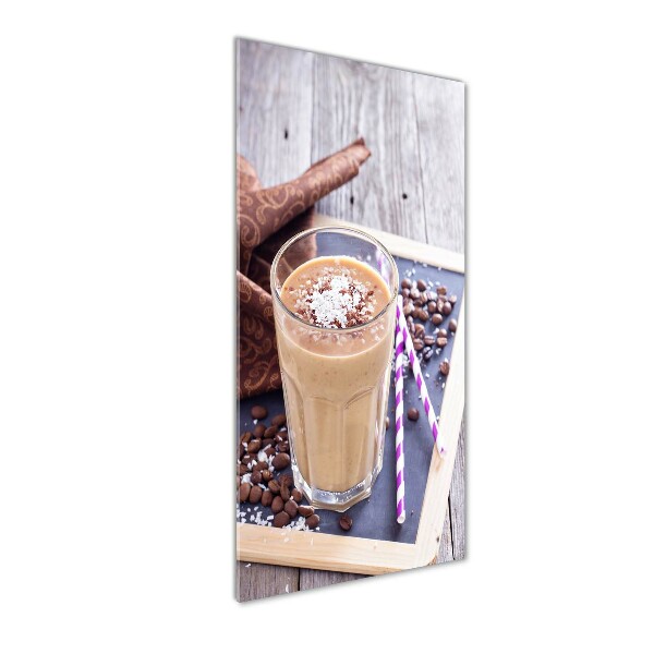 Cuadro de cristal moderno efecto brillo vertical Cóctel de chocolate