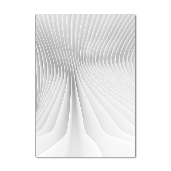 Cuadro decorativo en cristal con canto pulido vertical Líneas abstractas