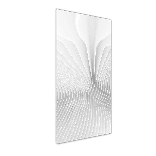 Cuadro decorativo en cristal con canto pulido vertical Líneas abstractas