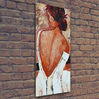 Cuadro de vidrio templado 4mm para pared vertical Mujer