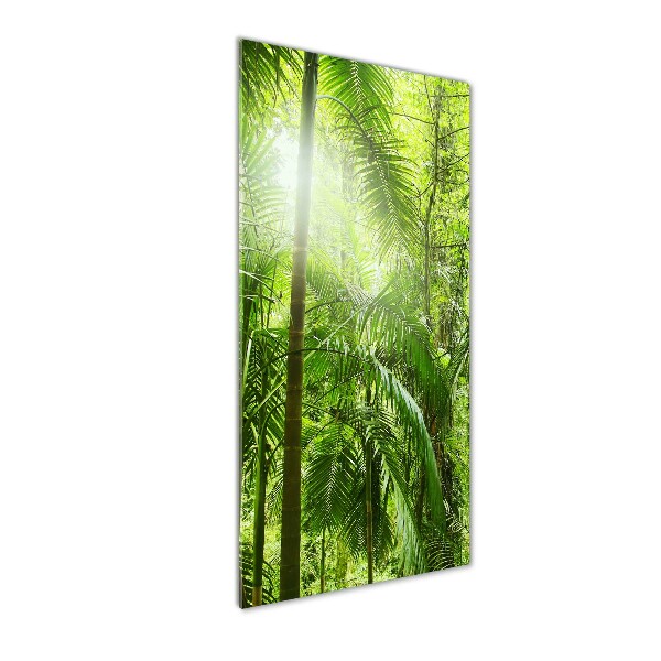 Cuadro de vidrio templado 4mm para pared vertical Selva tropical