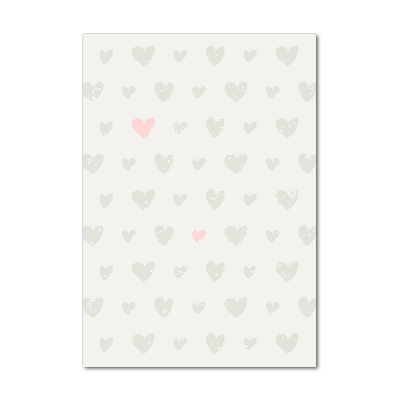 Fotocuadro de cristal elegante para hogar vertical Fondo de corazones