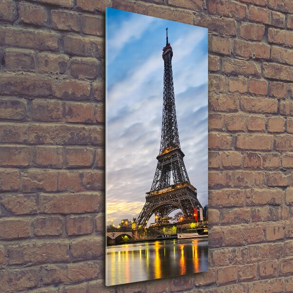 Cuadro de vidrio templado 4mm para pared vertical Torre Eiffel de París