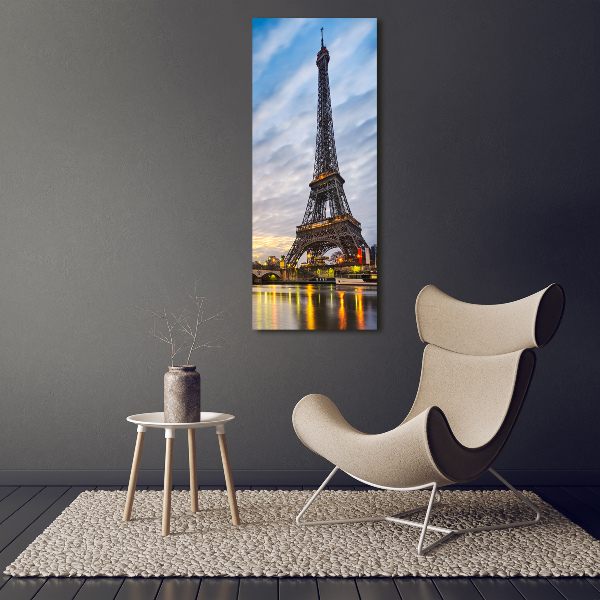 Cuadro de vidrio templado 4mm para pared vertical Torre Eiffel de París