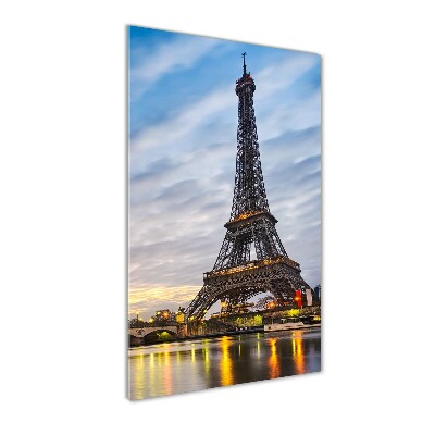 Cuadro de vidrio templado 4mm para pared vertical Torre Eiffel de París