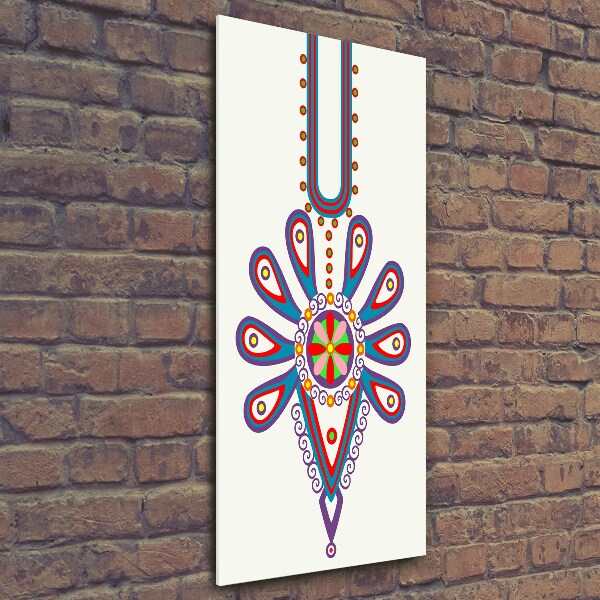 Cuadro de cristal moderno efecto brillo vertical Patrón popular polaco