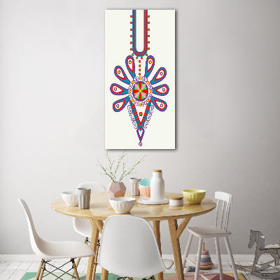 Cuadro de cristal moderno efecto brillo vertical Patrón popular polaco